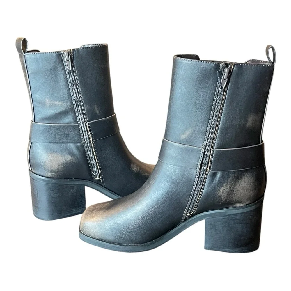 The Drop Women's Stevens Chelsea Boot Distressed Cognac Size 9.5